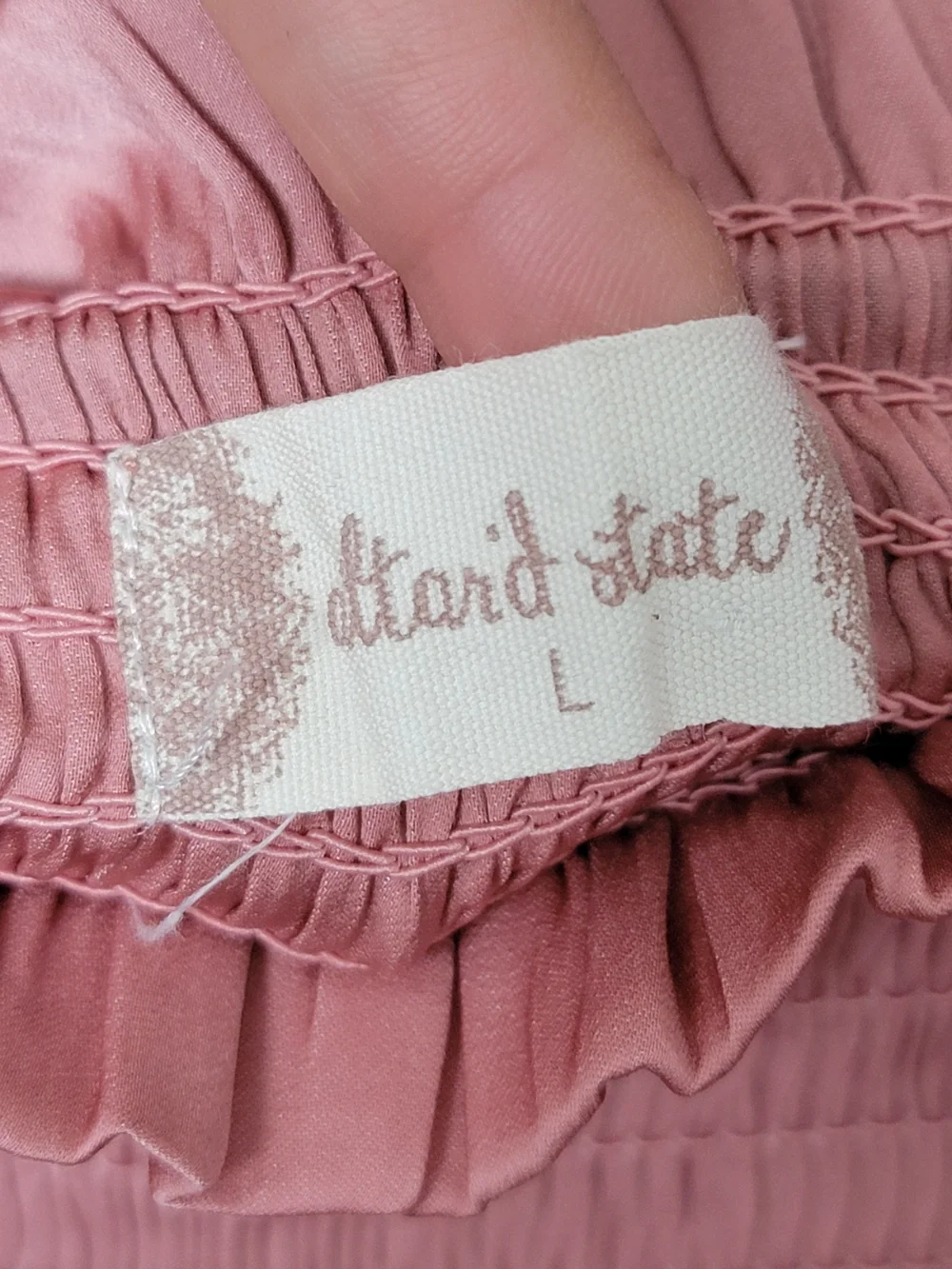 Altar'd State Dusty Rose Smocked Tiered Ruffle Skort